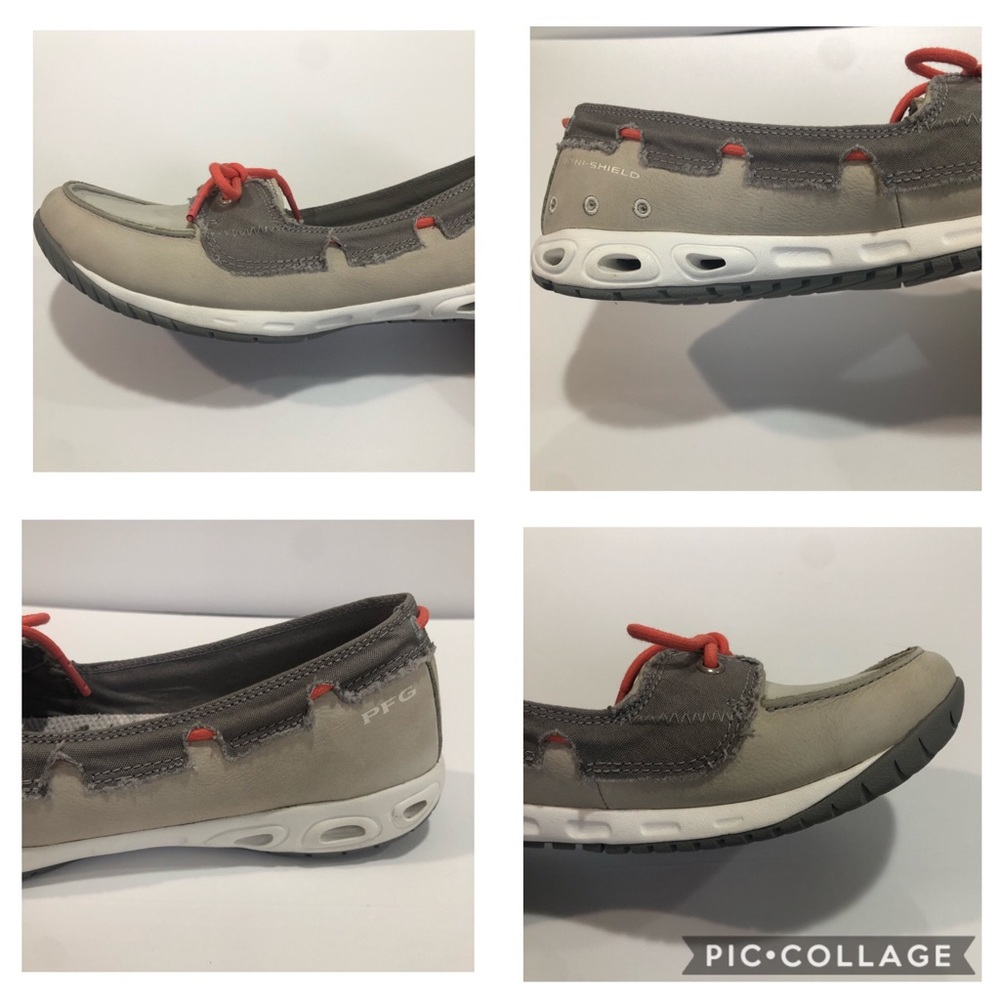 Columbia Women’s Gray/Tan Sunvent PFG Boat Shoes - Picture 5 of 8